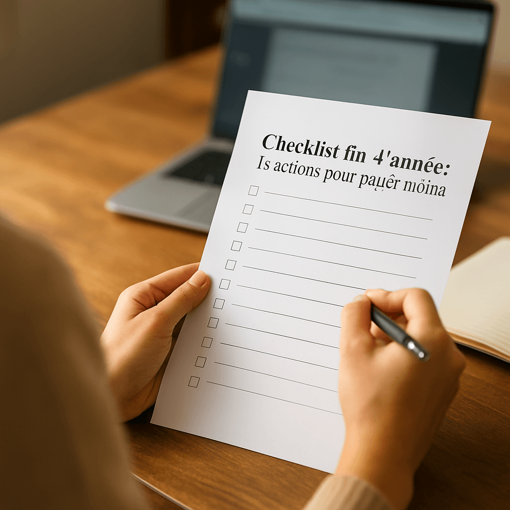 Check-list fin d'année : 15 actions pour payer moins